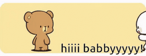 Two Teddy Bears Saying Hiiiiii Baby GIF