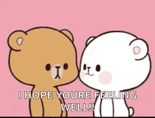 Two Teddy Bears Saying I Hope You're Feeling Well GIF