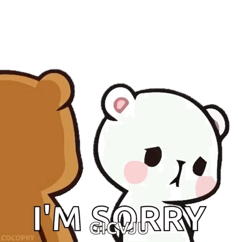 Two Teddy Bears Saying I'm Sorry GIF