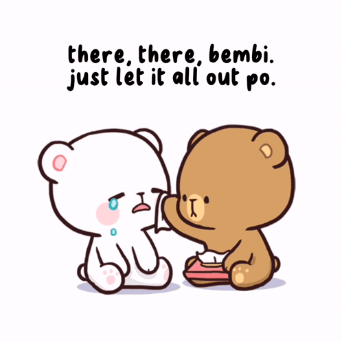 Two Teddy Bears Saying There There Bambi
