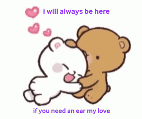 Two Teddy Bears Sitting Together Saying I Will Always Be Here