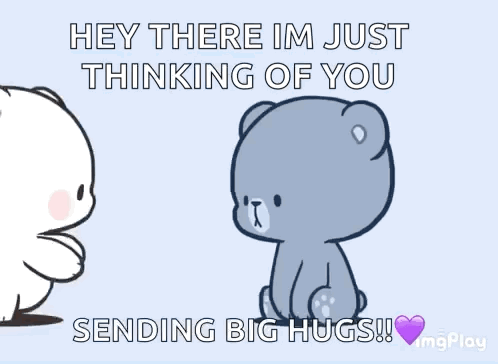 Two Teddy Bears Thinking Of You Big Hugs GIF
