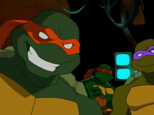 Two Teenage Mutant Ninja Turtles GIF