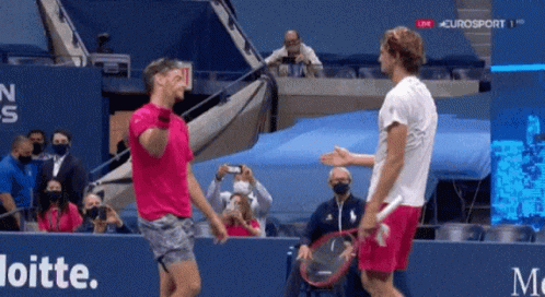 Two Tennis Players Shake Hands Saying Loette