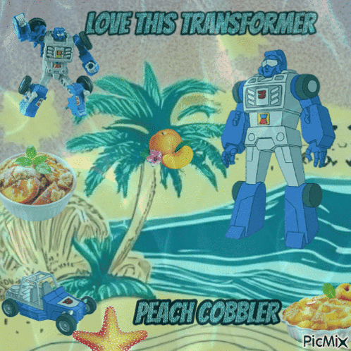 Two Transformers on a Beach Love This Transformer