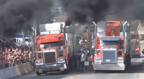 Two Trucks With Budweiser