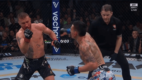 Two UFC Fighters in Ring