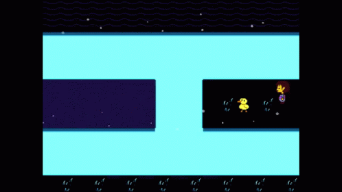 Two Video Game Characters on Blue