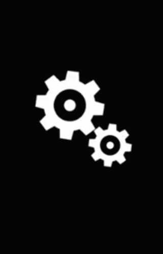 Two White Gears With Black Circles On Them On A Black Background GIF