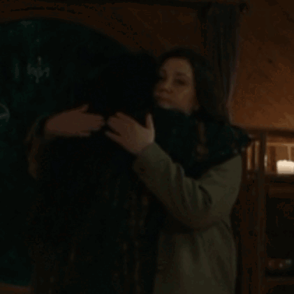 Two Wolves Hugging With Signature