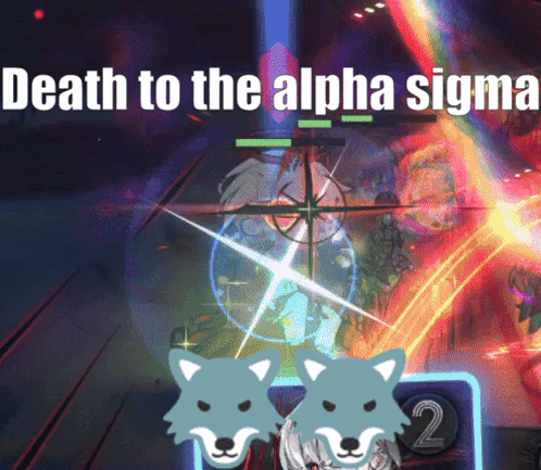 Two Wolves With Death To Alpha Sigma GIF