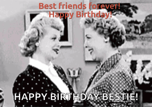 Two Women Best Friends Forever Happy Birthday Bestie
