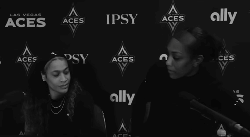 Two Women Black and White Las Vegas Aces