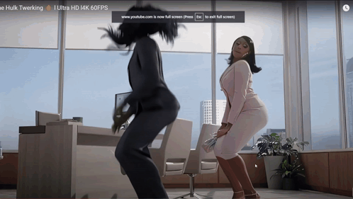 Two Women Dancing Before youtube.com is now full screen