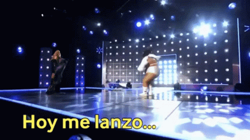 Two Women Dancing On Stage Hoy Me Lanzo GIF