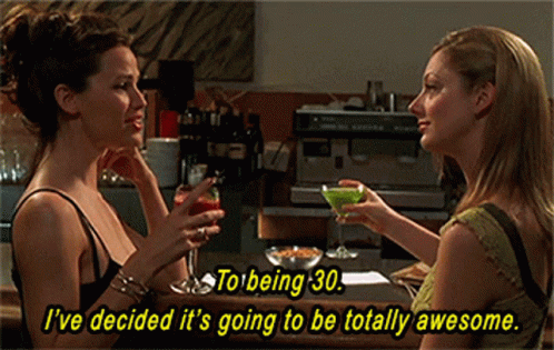 Two Women Drinking Cocktails To Being 30