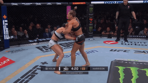 Two Women Fighting in Boxing Ring