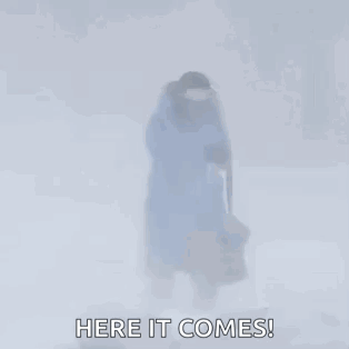Two Women Holding Umbrella And Doll Raining Cats And Dogs GIF