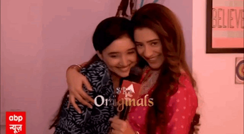Two Women Hugging GIF