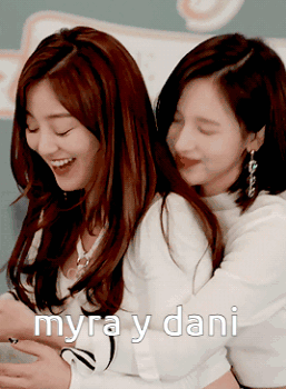 Two Women Hugging With Myra Y Dani GIF