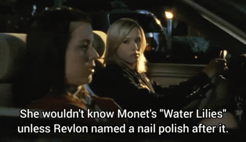 Two Women in a Car Saying She Wouldn't Know Monet's Water Lilies