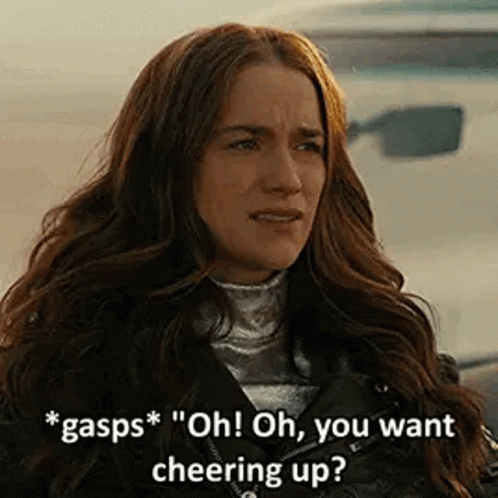 Two Women In Car Gasps Oh You Want Cheering Up? GIF