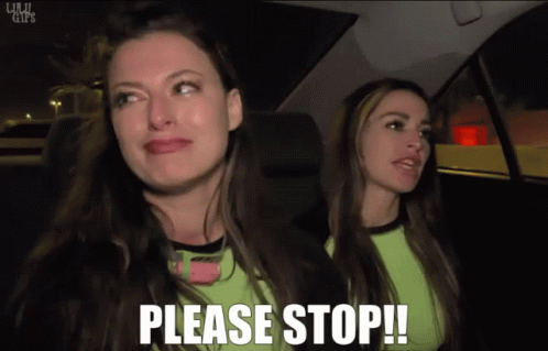 Two Women in Car Please Stop