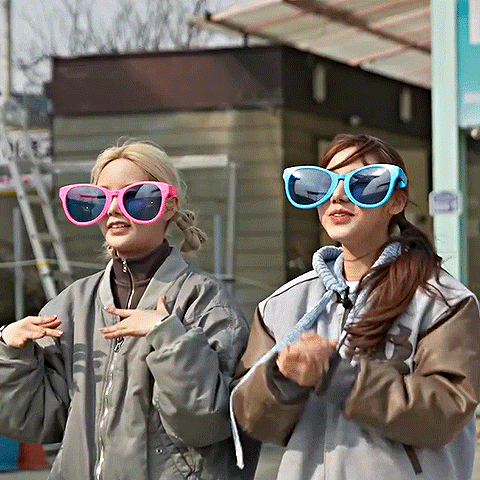 Two Women in Sunglasses Standing Together