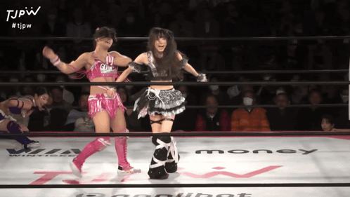 Two Women in Wrestling Ring TJPW
