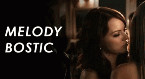 Two Women Kissing In Dark Room Melody Bostic GIF