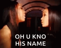 Two Women Kissing Oh U Kno His Name GIF