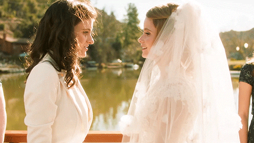 Two Women Marriage Kissing Deeply GIF