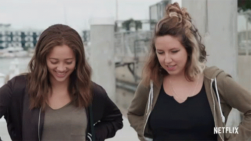 Two Women Next To Netflix GIF