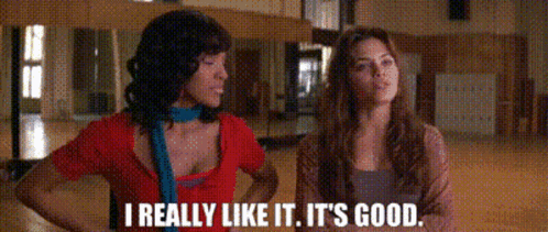 Two Women Saying I Really Like It It's Good