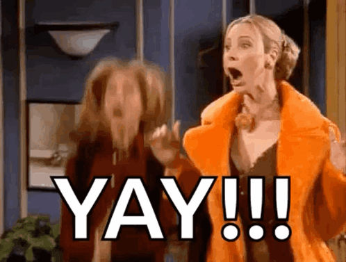Two Women Saying Yay
