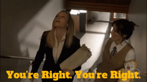 Two Women Saying You're Right GIF