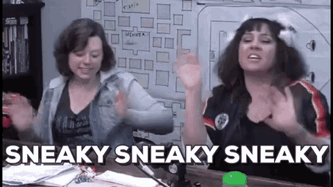 Two Women Singing Sneaky GIF