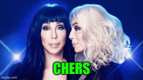 Two Women Standing Next to Each Other Chers