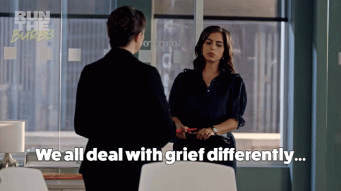Two Women Talking in Office We All Deal With Grief Differently