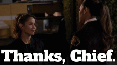 Two Women Talking Thanks Chief GIF