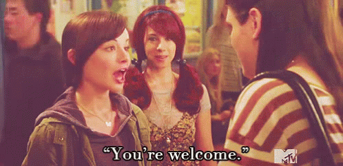 Two Women Talking 'You're Welcome