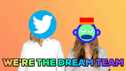 Two Women Twitter Logo We're the Dream Team