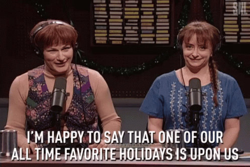 Women With Headphones Talking Into Microphones Saying I'm Happy To Say GIF