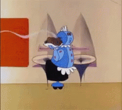 Two Women With Lamp On Top GIF