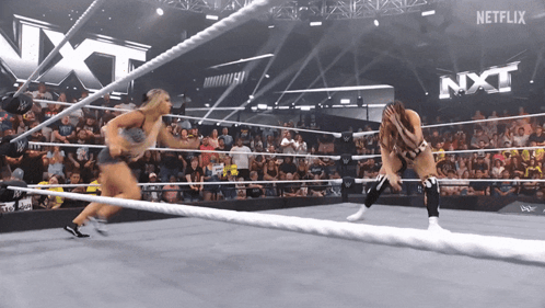 Two Women Wrestling in NXT Ring