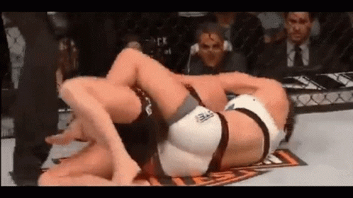 Two Wrestlers Wrestling in Ring