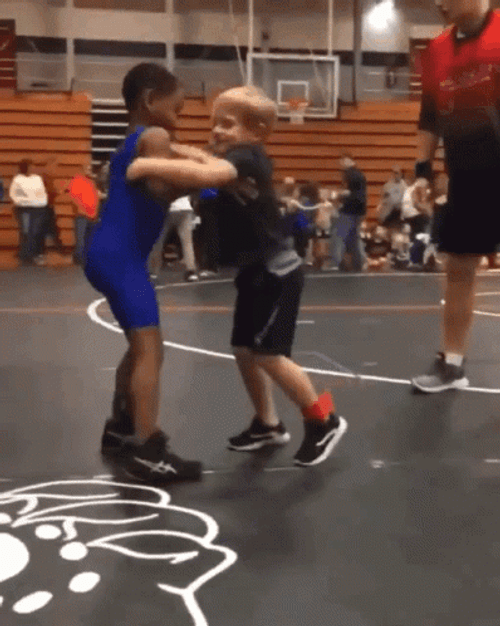 Two Young Boys Body Slam GIF
