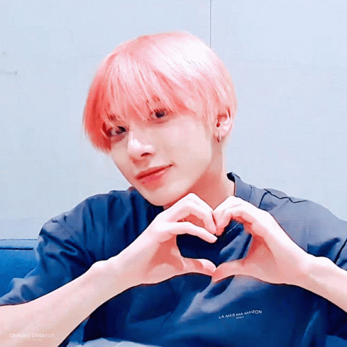 Txt Taehyun Heart Love Sign GIF