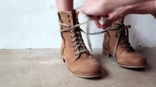 Tying Boots Shoelaces GIF