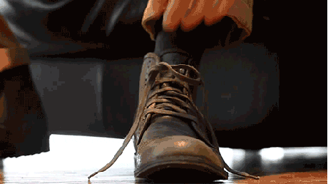 Tying My Bush Shoe GIF